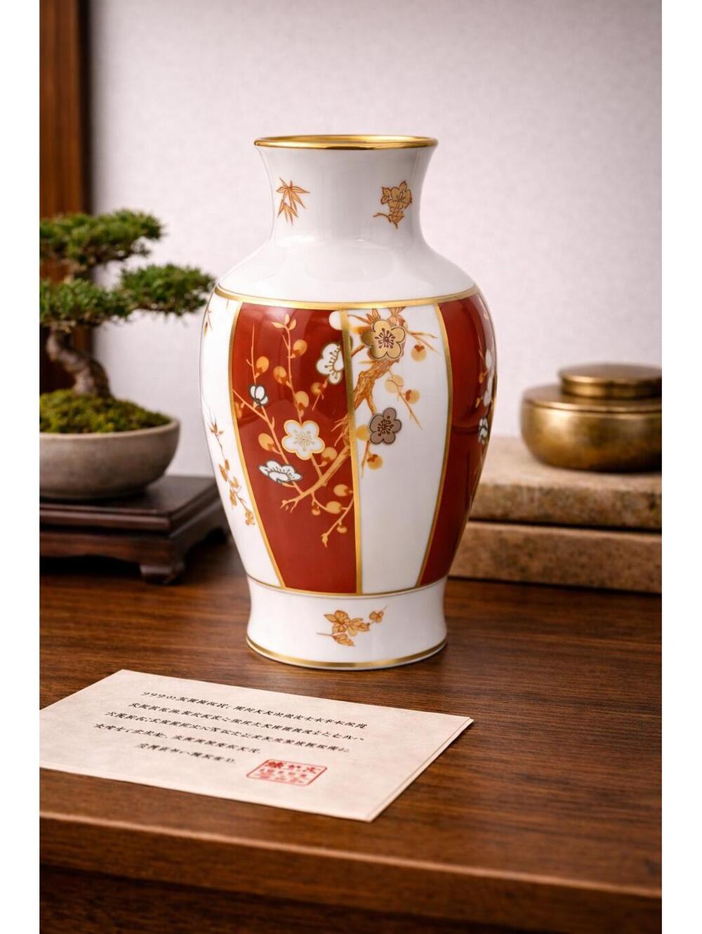 Rare and Limited Vintage Vase of the Noble Plum Blossom Franklin Mint 1978